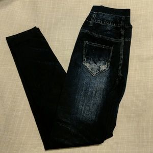 Dark wash jeggings